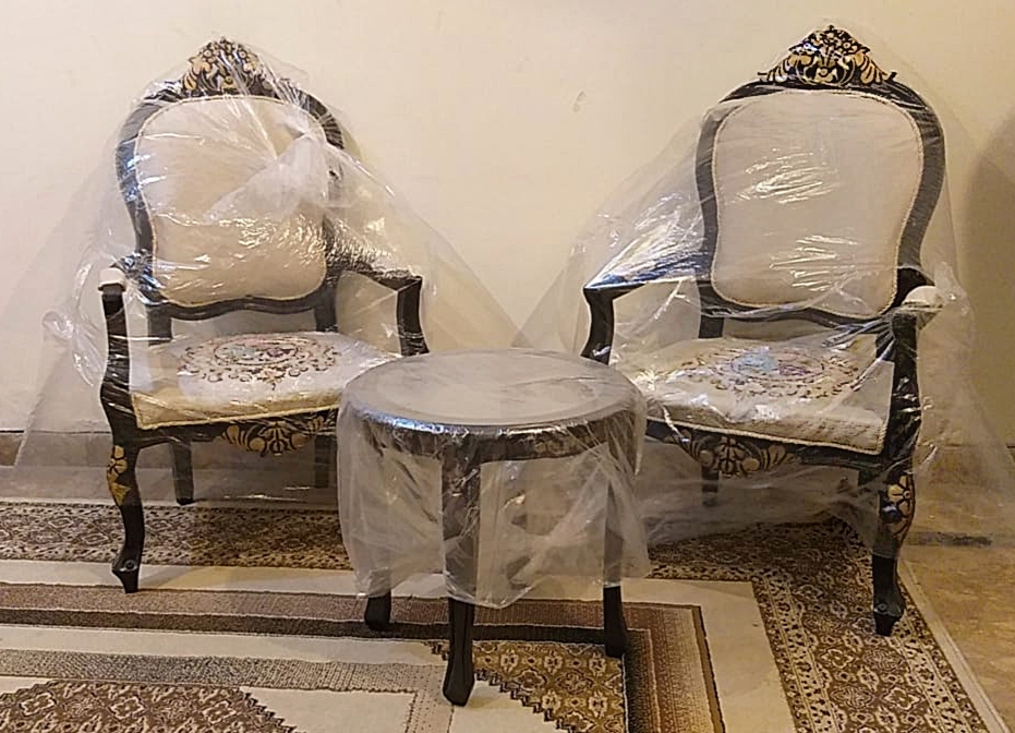 Taj Bedroom Chairs with Coffee Table