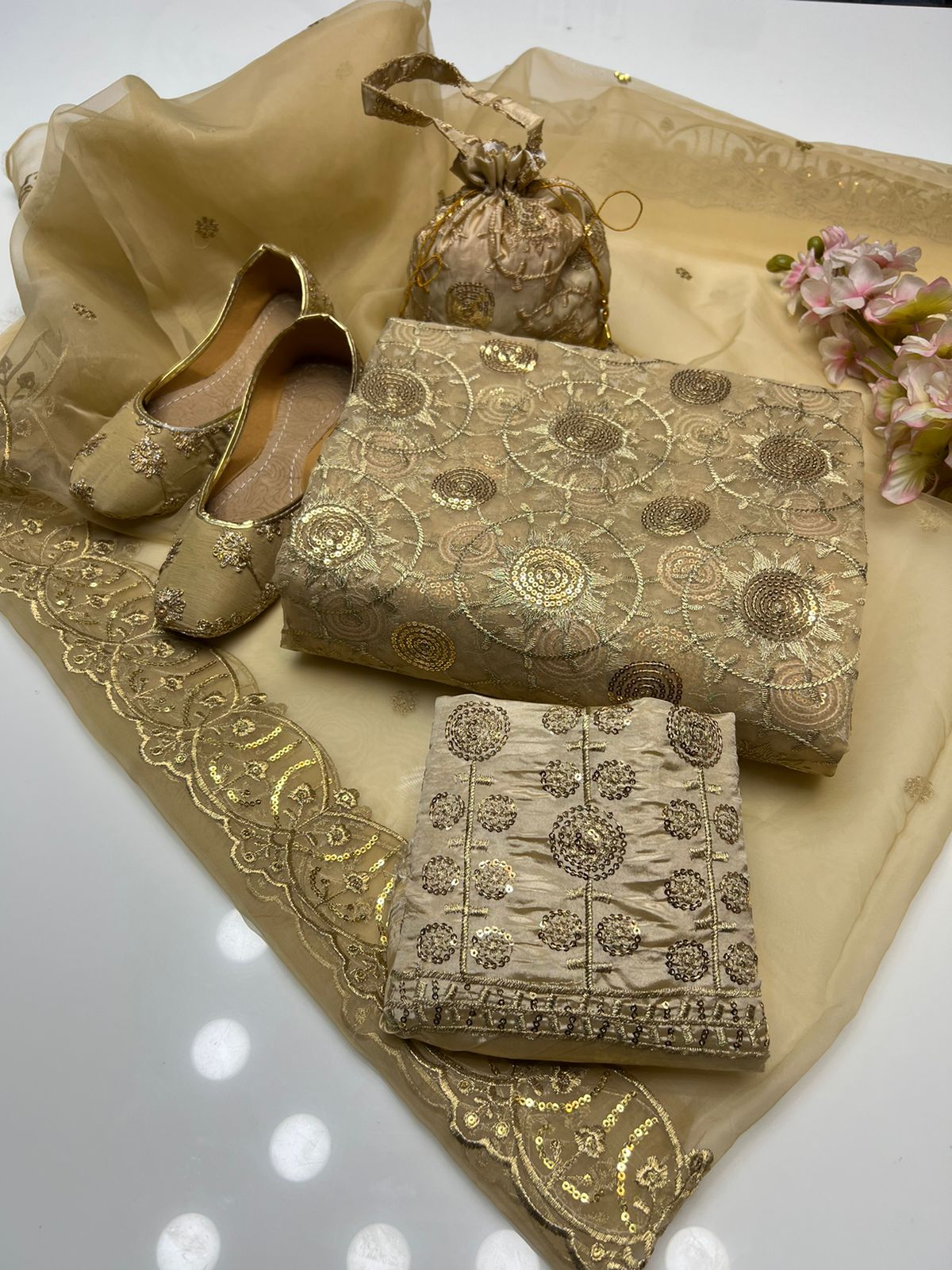 luxury wedding dresses collection with khussa and bag