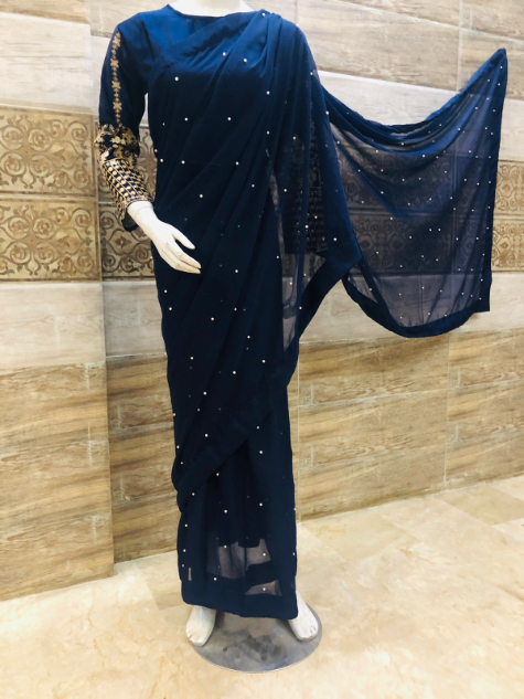 chiffon party wear saree collection