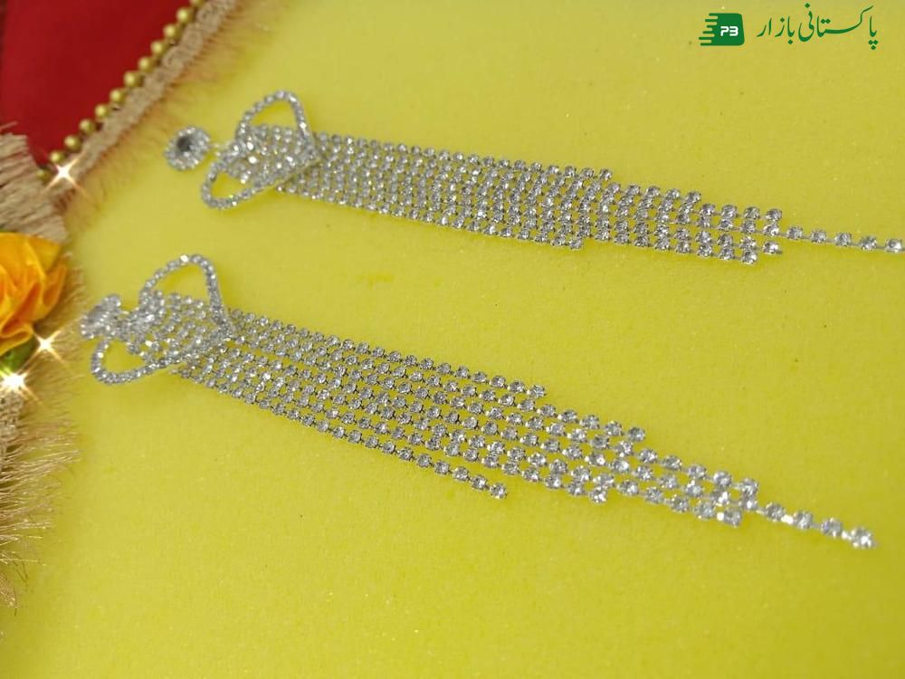 Beautiful artificial stones long earring