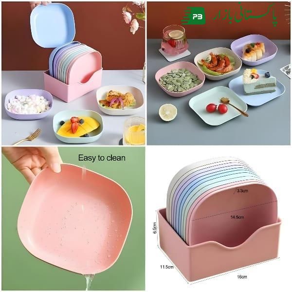 10 pcs colors plates set